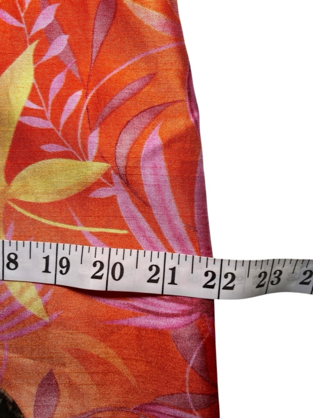 Selene Sport Tropical Orange & Pink Leaf Print Sleeveless Retro Y2K Midi Dress - Picture 11 of 15